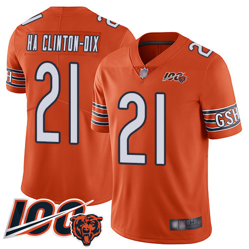 Chicago Bears Limited Orange Men Ha Ha Clinton-Dix Alternate Jersey NFL Football 21 100th Season